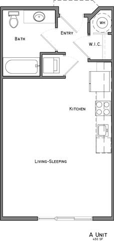 Binney studio floor plan at Villas of Omaha at Butler Ridge