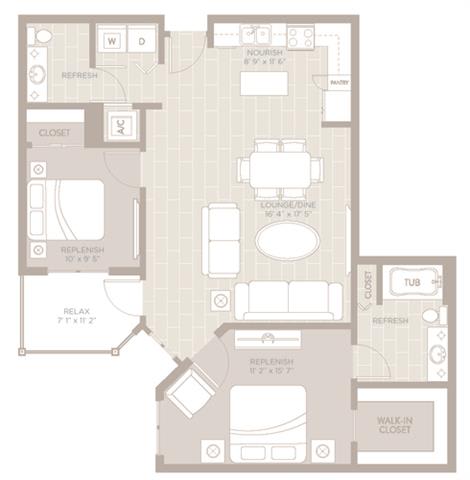Bimini Floor Plan at Berkshire Lauderdale by the Sea, Ft. Lauderdale, FL, 33308