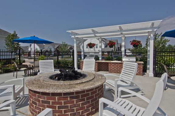 Entertain grill fire pit lounge