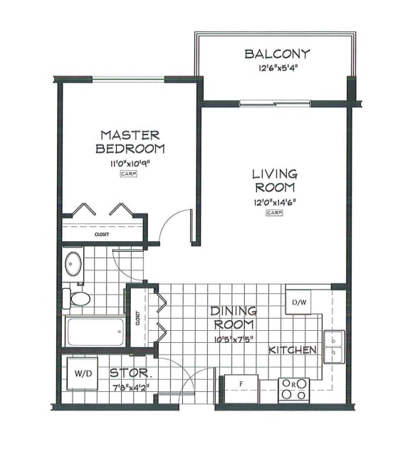 1 bed, 1 bath, spacious apartments with balcony access at Beacon Heights Apartments in Calgary, AB