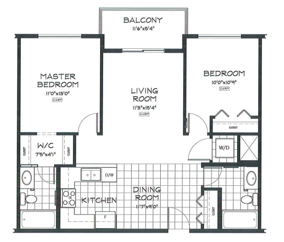 2 bed, 2 bath, modern apartments with balcony access at Beacon Heights Apartments in Calgary, AB