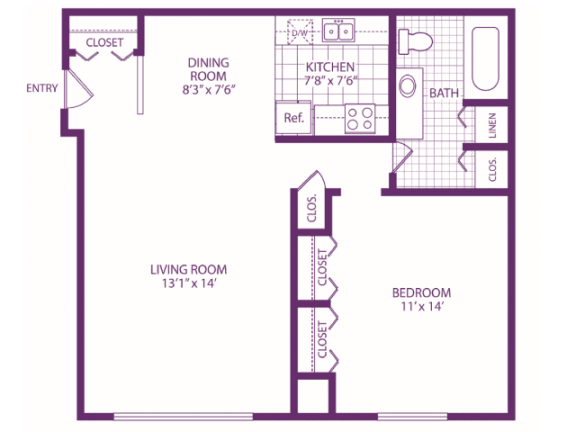  Floor Plan One Bedroom
