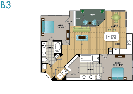 2 Bed | 2 Bath | Lakewood Flats Apartments