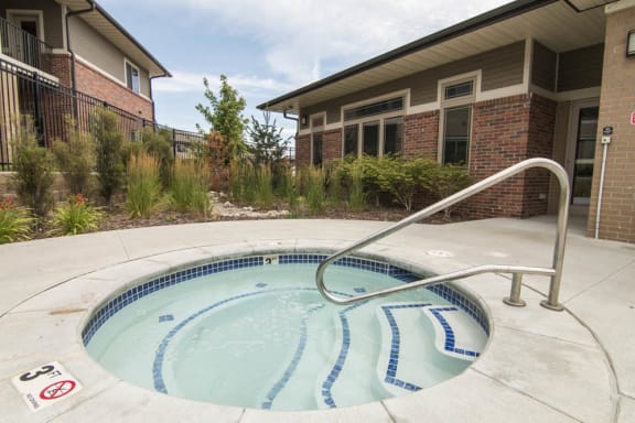 hot tub at North Pointe Villas in north Lincoln, Nebraska