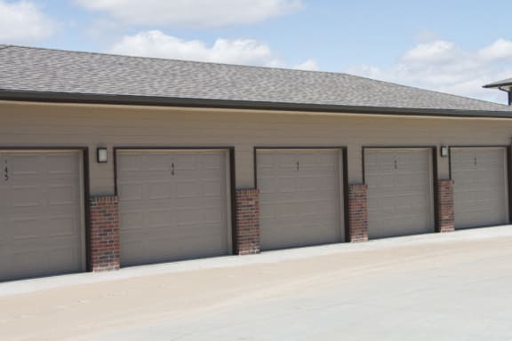 detached garages at North Pointe Villas in north Lincoln, Nebraska
