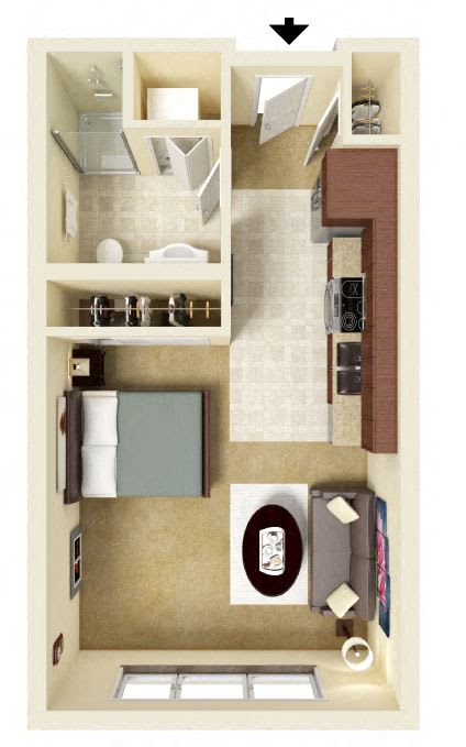 Floor Plan  Studio apartment