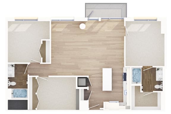 The Pearl - Poppy Floor Plan  at The Pearl Apartment Community in Silver Spring,