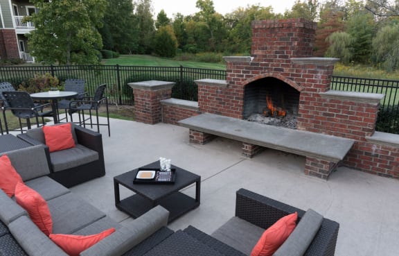 Outdoor-Fireplace at Wyndchase at Aspen Grove, Tennessee, 37067