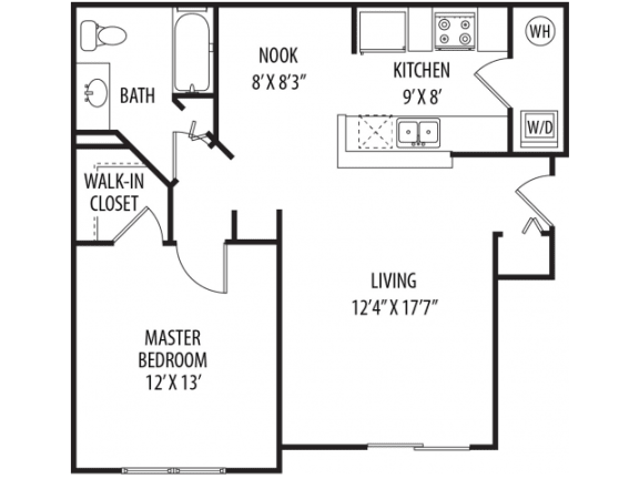 The Gillilan Floorplan at Algonquin Square Apartment Homes, Algonquin, IL 60102