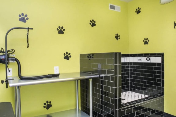 dog wash station at Hunters Ridge Apartments