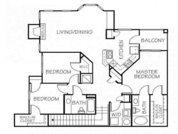 Amethyst three bedroom two bathroom floorplan at Stone Ridge Estates