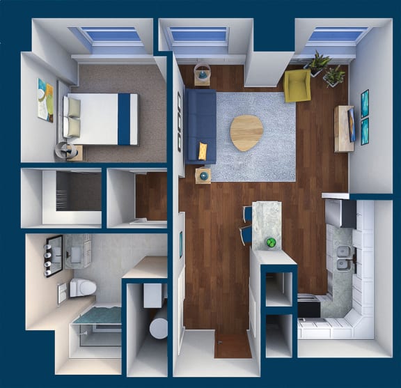 Suite Style 06 Floor Plan  at Residences at Leader, Cleveland, Ohio