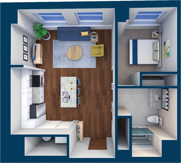Suite Style 11 Floor Plan  at Residences at Leader, Cleveland, Ohio
