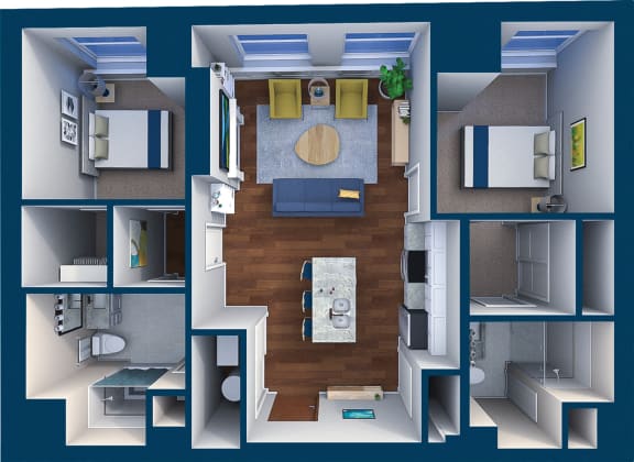 Suite Style 14 Floor Plan  at Residences at Leader, Ohio