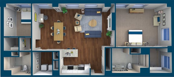 Suite Style P07 Floor Plan  at Residences at Leader, Ohio