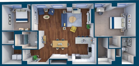 Suite Style P09 Floor Plan  at Residences at Leader, Ohio, 44114