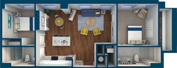 Suite Style P13 Floor Plan  at Residences at Leader, Ohio