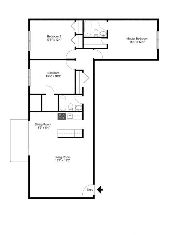 Three Bedroom Three Bedroom at Winton Village Apartments, Rochester