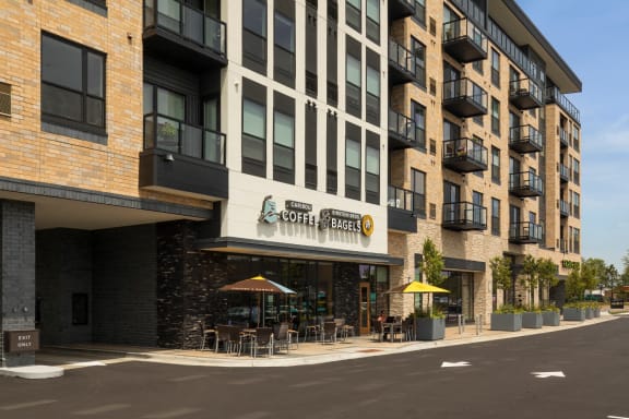 First Floor Retail including Caribou Coffee, Highland Bank and Greenfield Natural Kitchen at Residences at 1700, Minnetonka, 55305