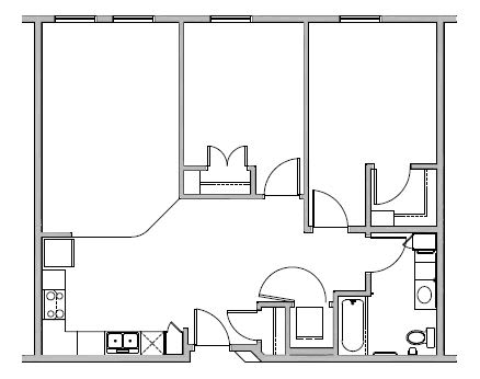 Floor Plan  2 Bedroom