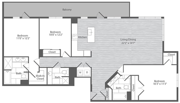 Merrifield 3 bedroom apartments VA