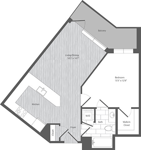 1 bedroom apartments with balcony in Merrifield VA