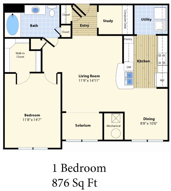 One Bedroom Apartment at The Commons at Boston Road Billerica