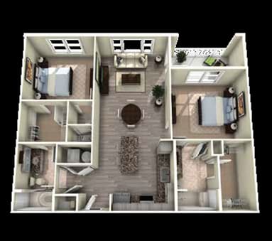 Grandover Floor Plan at Berkshire Main Street, Durham, 27705