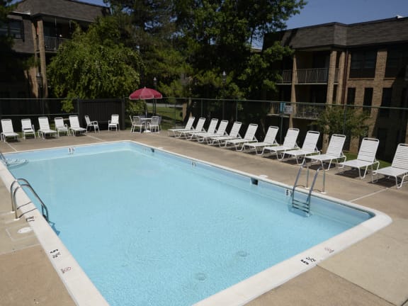 Private swimming pool  at Charlesgate Apartments, Towson, Maryland