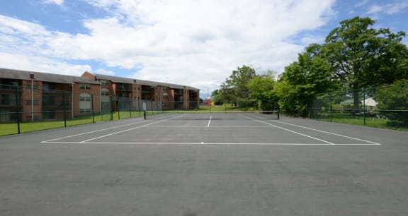 Open Tennis Court at Liberty Gardens Apartments, Baltimore Maryland