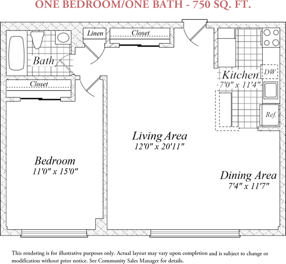 1 bed 1 bath 1 bed 1 bath at Dominion Towers Apartments, Arlington, VA