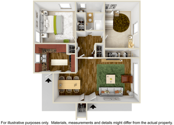 Floor Plan  3 Bedroom Floor Plan at Gloria Homes Apartments, Los Angeles, CA, 90016