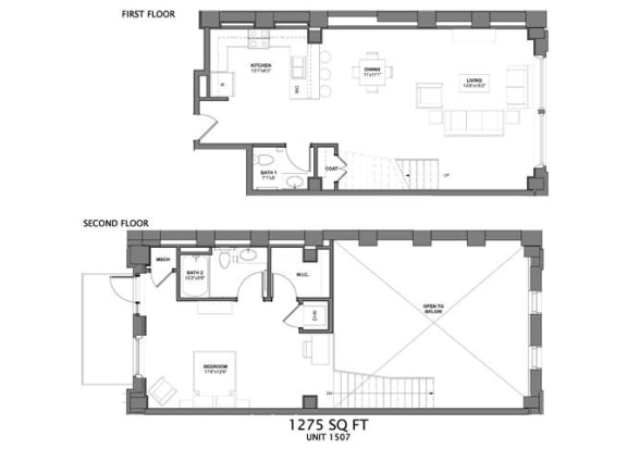 1 Bedroom Floor Plan