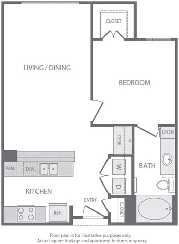 A4 Floorplan at Windsor South Lamar, Austin