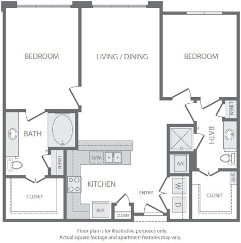 B3 Floorplan B3 Floorplan at Windsor South Lamar, Austin