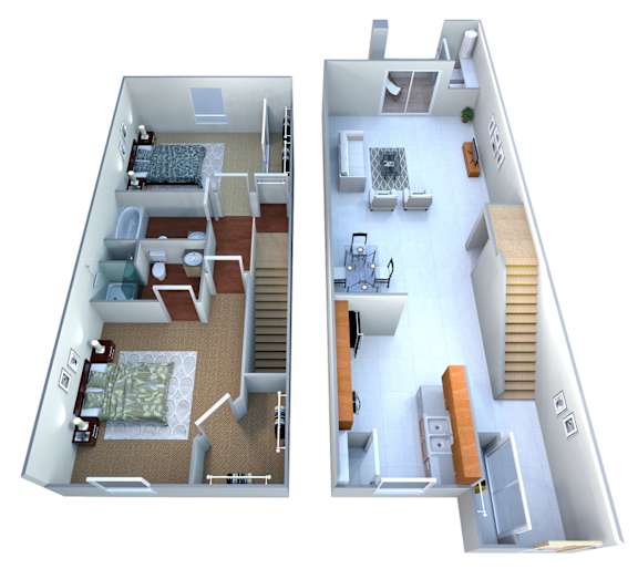 Two Bedroom Floorplan at San Lucas Apartments, Tolleson, AZ, 85353