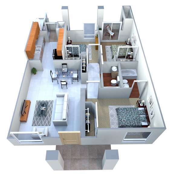 3A Floorplan at San Angelin Apartments, Mesa, 85206