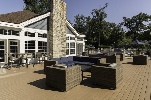 Outdoor Lounge at Fairlane Woods Apartments, Michigan