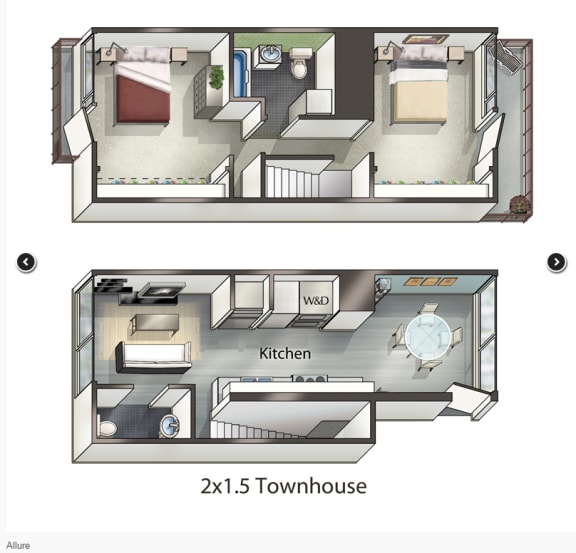  Floor Plan Allure- Townhome