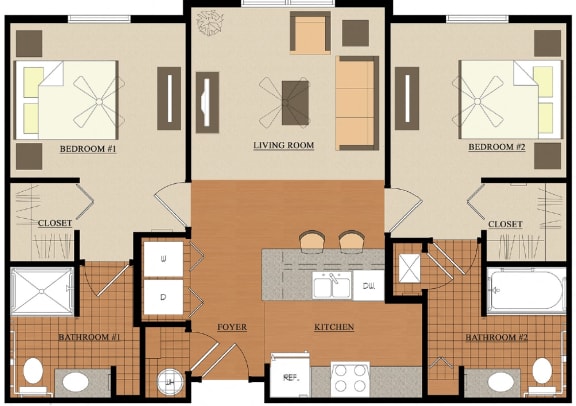 Abigail Court 2 Bedroom Floor Plan
