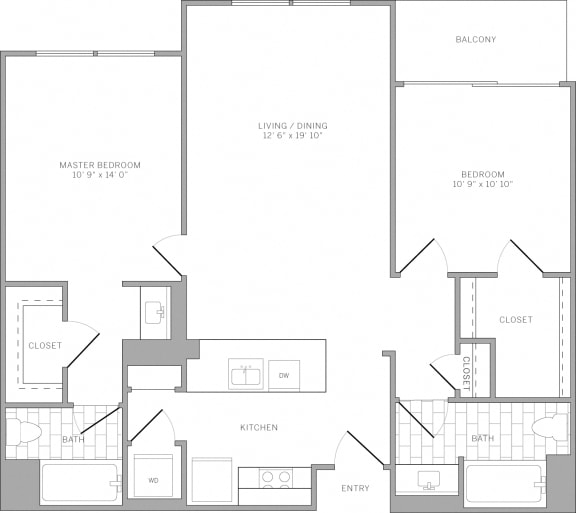 B3 Floor Plan B3 Floor Plan at AVE Emeryville at Bay Street, California, 94608