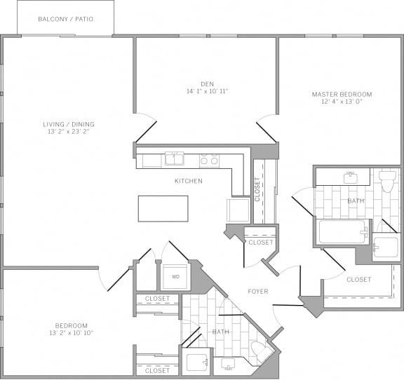 B5 Floor Plan B5 Floor Plan at AVE Emeryville at Bay Street, Emeryville, CA, 94608