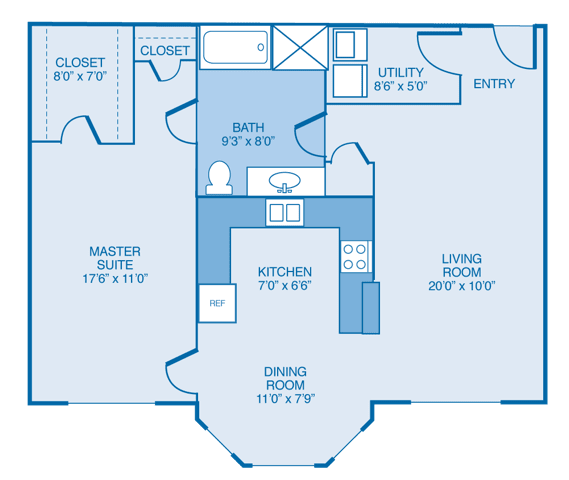 North-Haven Floor Plan North-Haven Floor Plan at Estates at Hollister Apartments, Houston, TX