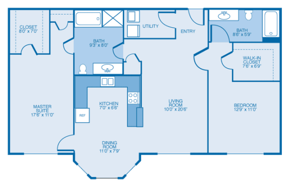 South-Haven Floor Plan South-Haven Floor Plan at Estates at Hollister Apartments, Houston, 77040
