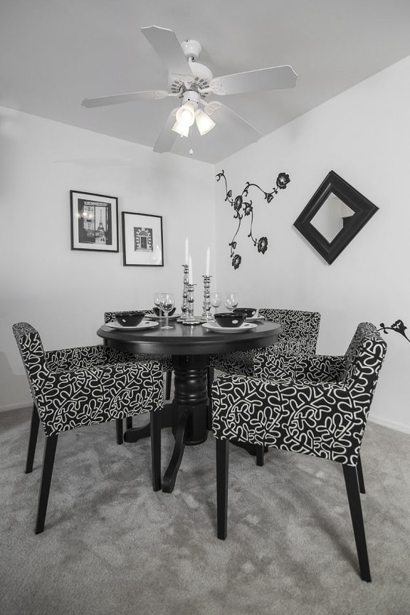 Beautifully Renovated Dining Area at Westwood Village Apartments, Westland, Michigan