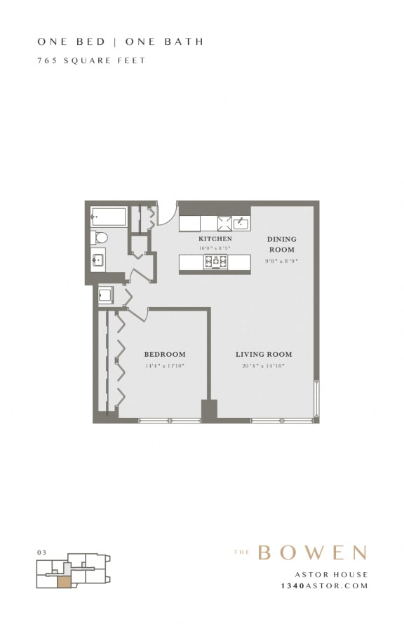 Astor House Apartments Floor Plan - Bowen