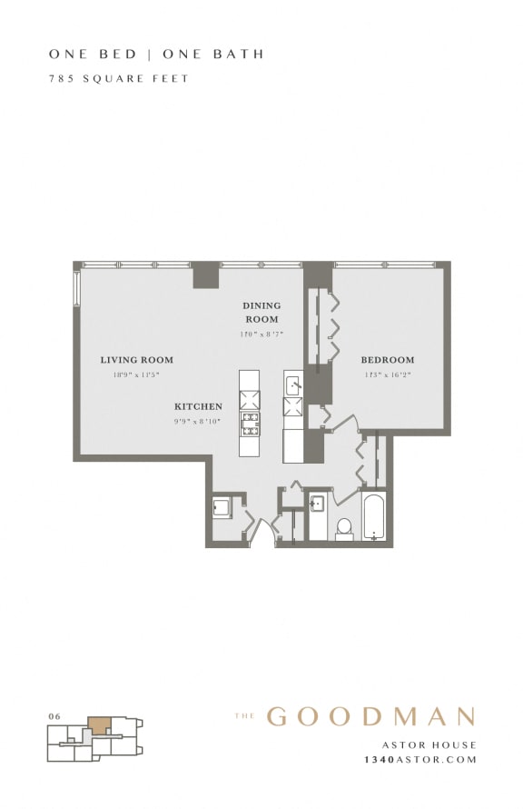 Astor House Apartments Floor Plan - Goodman