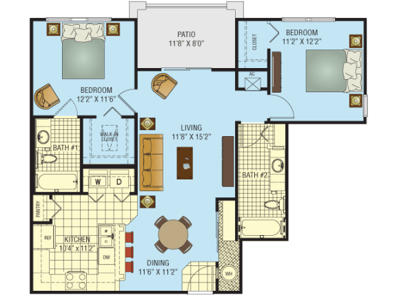Floor Plan  Two bedroom