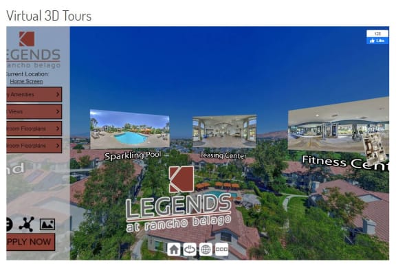 Virtual Tour online at Legends at Rancho Belago, Moreno Valley, CA