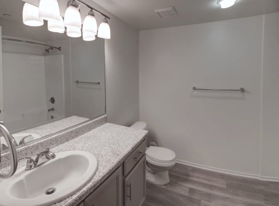 BAthroom lights at Legends at Rancho Belago, Moreno Valley, California